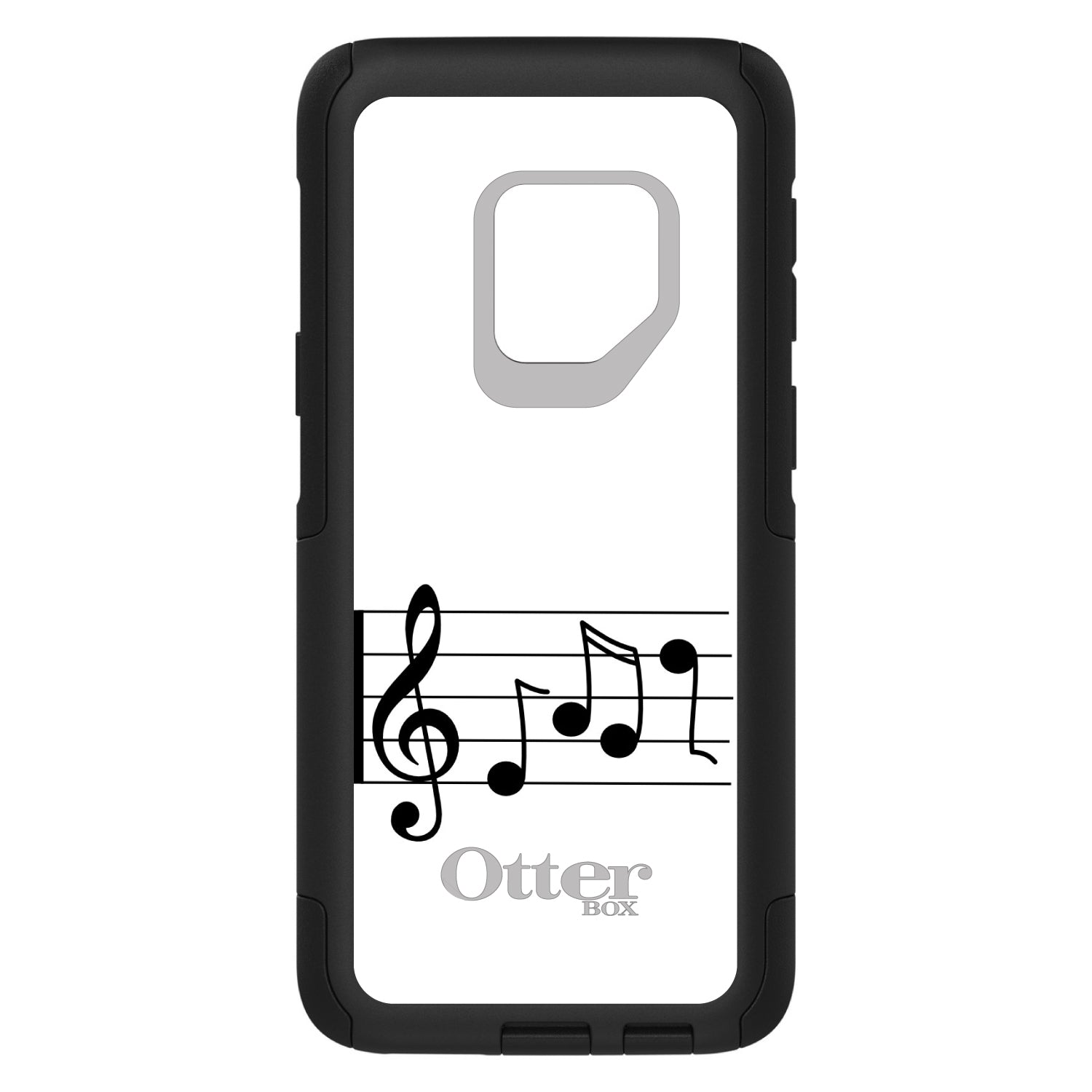 DistinctInk™ OtterBox Commuter Series Case for Apple iPhone or Samsung Galaxy - Treble Staff Music Notes