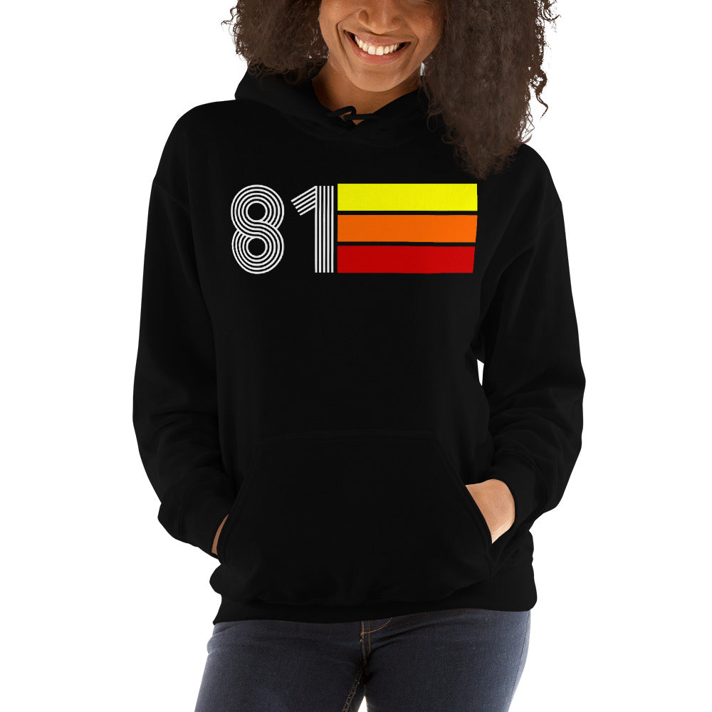 Retro Expo 1981 Unisex Hooded Sweatshirt for Men and Women