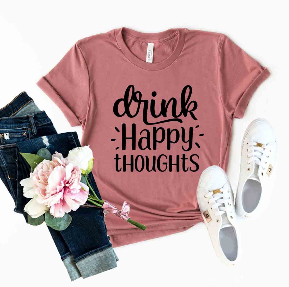 DT0237 Drink Happy Thoughts Unisex T-Shirt