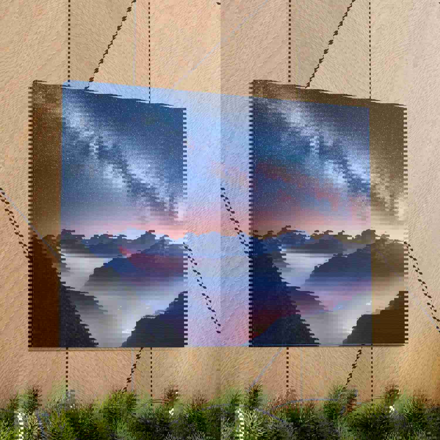Nature Wilderness Night Sky Photography Canvas Wall Art for Home Decor Ready-to-Hang