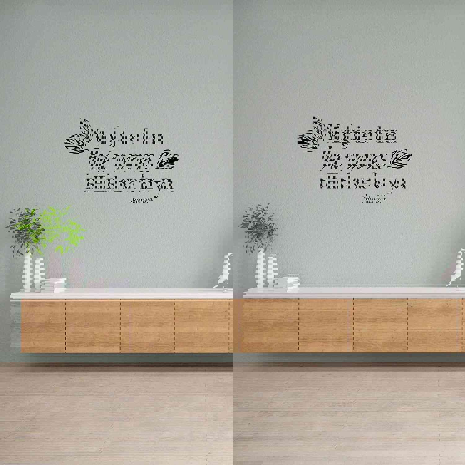 Religious Quotes Vinyl Wall Sticker - Bible Verse Decal