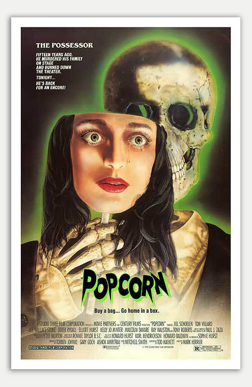 Popcorn - 11 x 17 Movie Poster (1991 Reprint, Horror Genre)