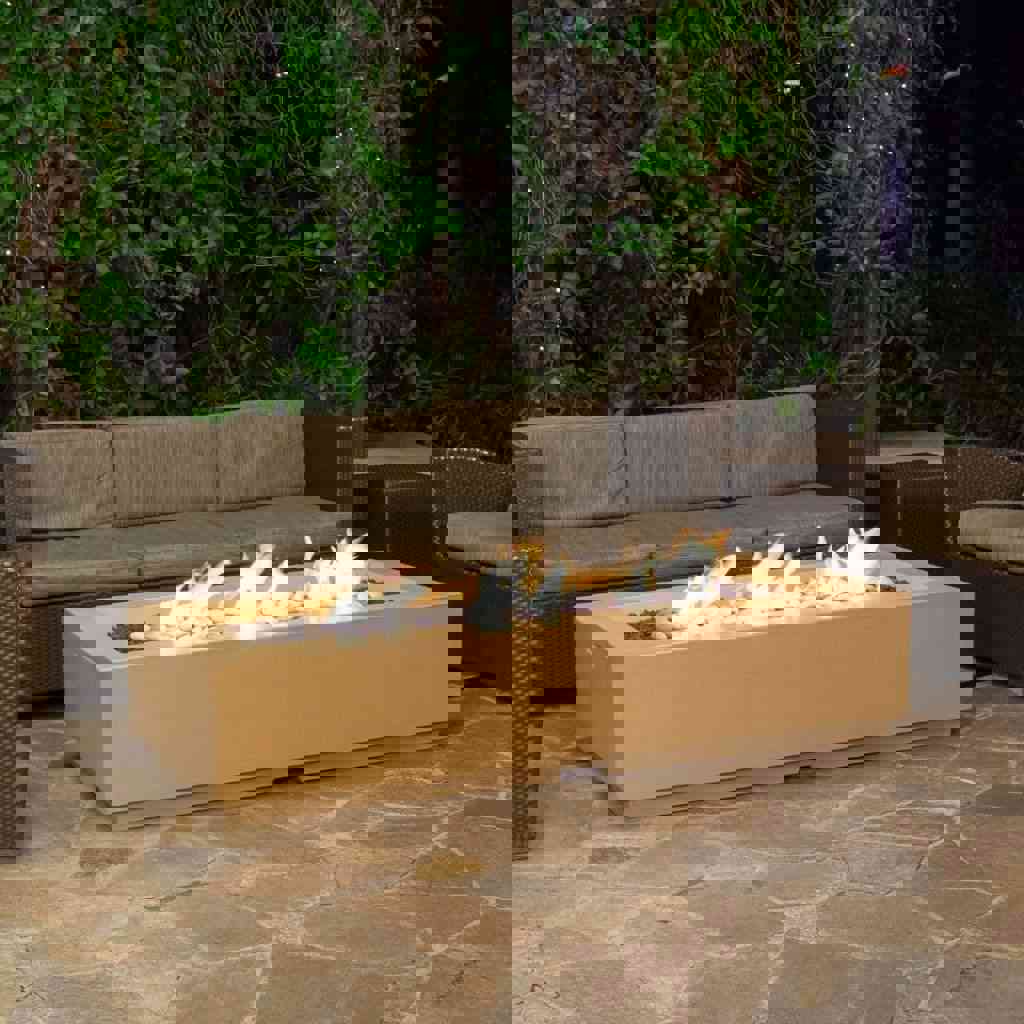 American Fyre Designs 72 Louvre Rectangular Gas Fire Pit