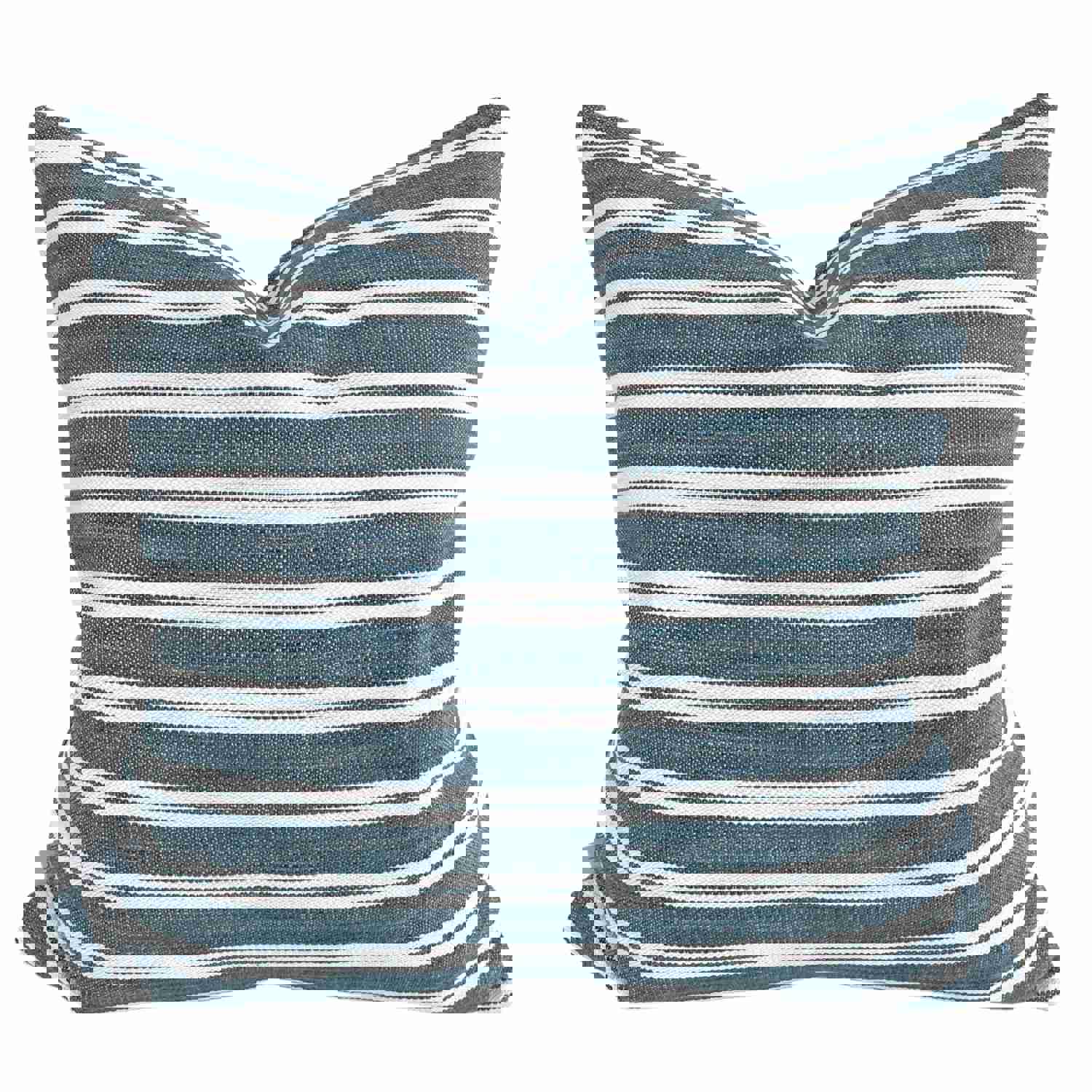 Peyton Blue Indoor/Outdoor Pillow Cover - Modern Striped Design