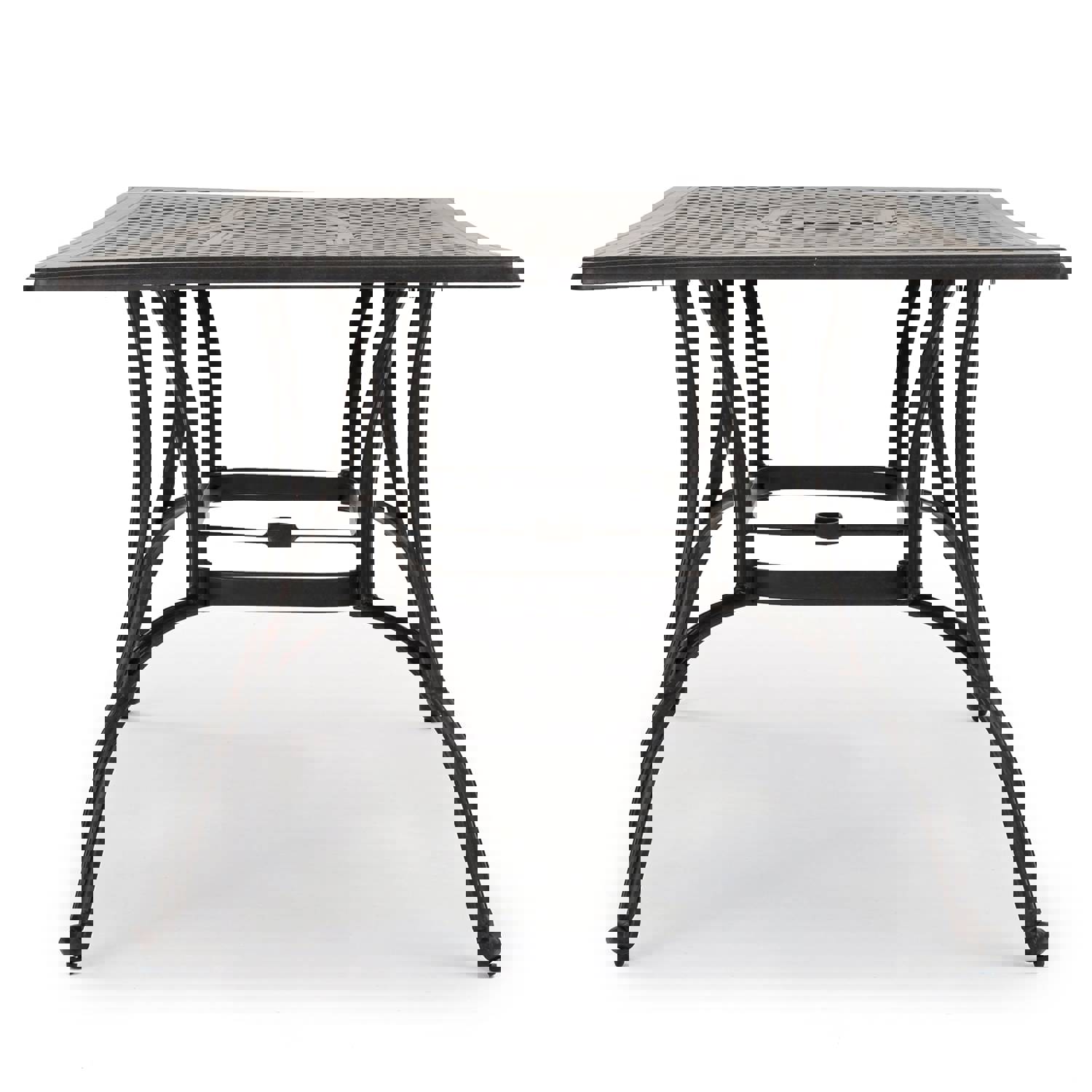 Fonzo Outdoor Bronze Cast Aluminum Rectangular Dining Table