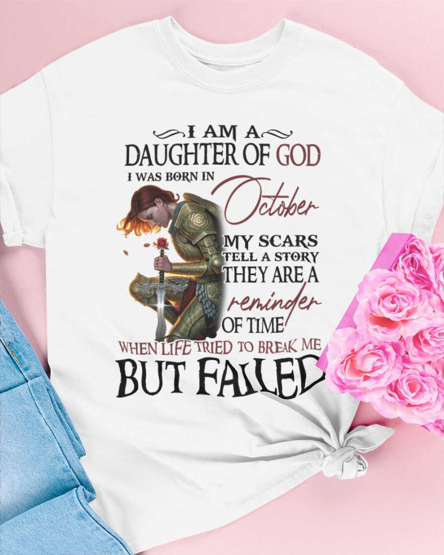 I'm a Daughter of God My Scars Tell A Story Classic T-Shirt - Christian Clothing Gift