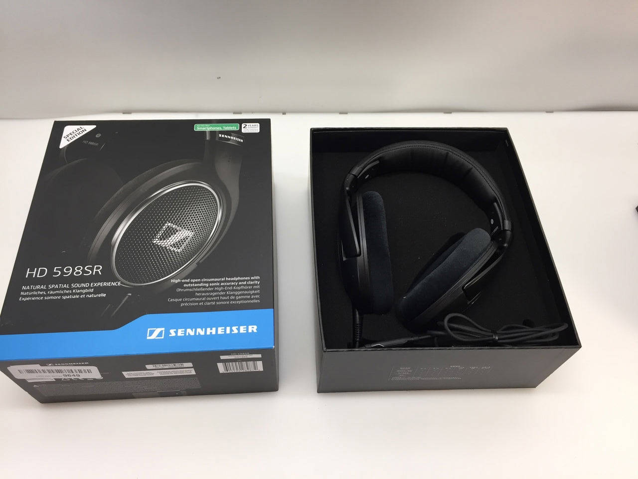 Sennheiser HD 598SR Over-Ear Headphones with Smart Remote - Black (Used, Tested & Working)