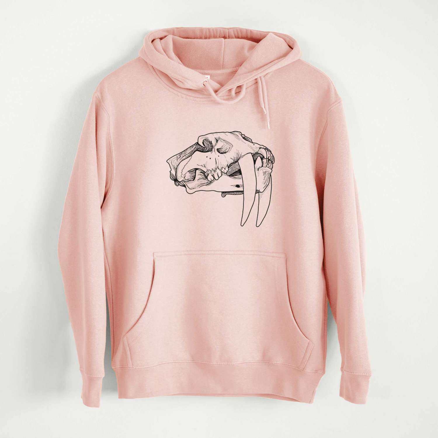 Saber-toothed Tiger Skull - Mid-Weight Unisex Premium Blend Hoodie