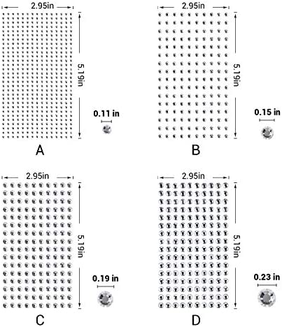 Gartful 2790 PCS Clear Self Adhesive Rhinestone Stickers for DIY Crafts, Wedding, and Decor