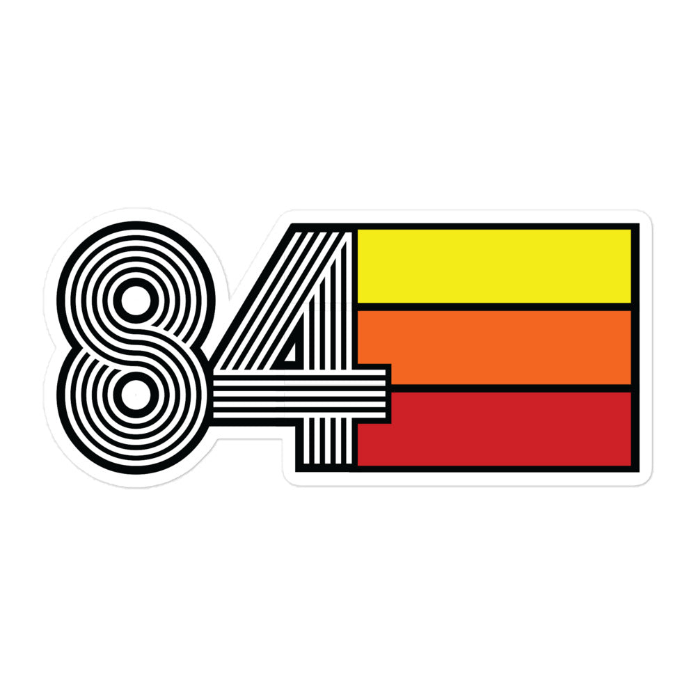 84 - 1984 Retro Tri-Line Decal Bubble-Free Vinyl Stickers