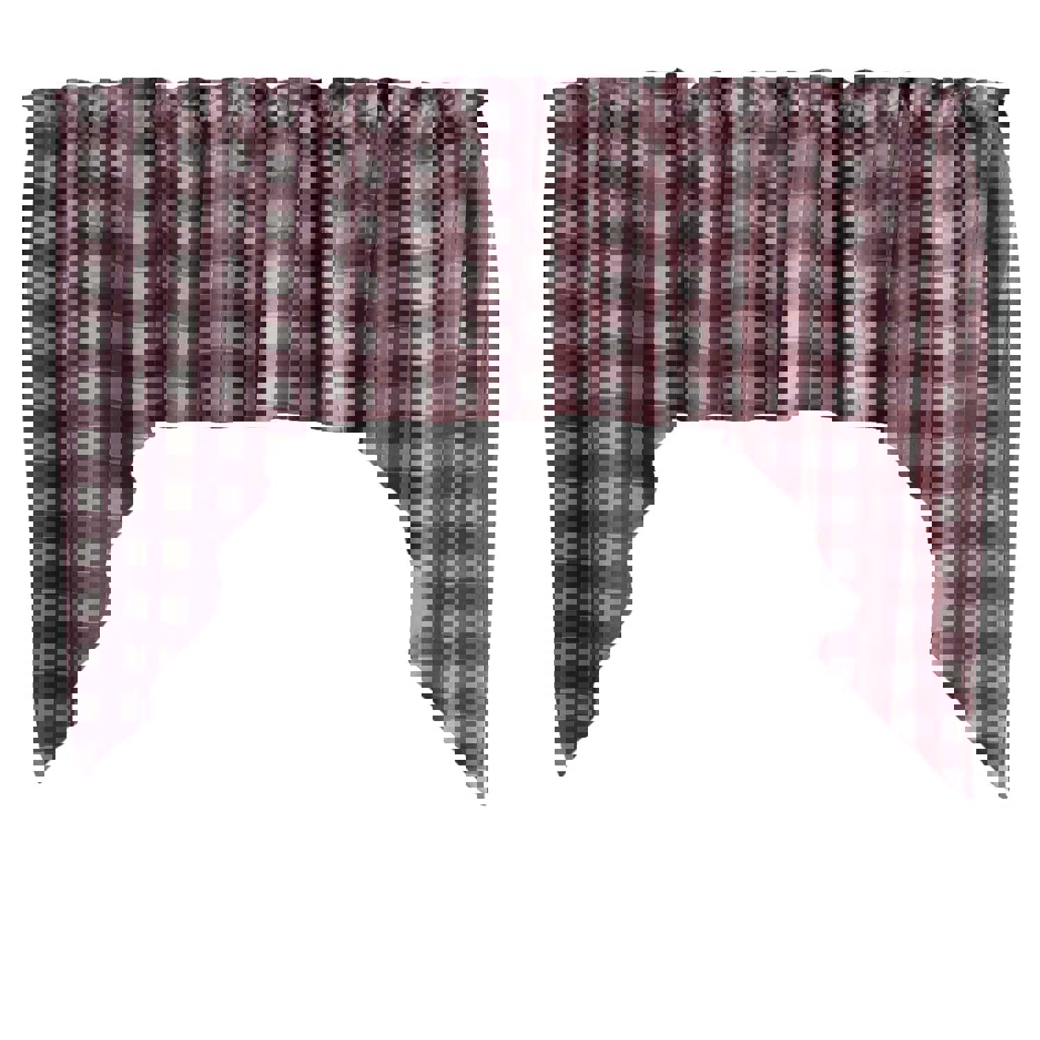Swag Valance Cotton Gingham Checkered Print 58 Wide / 36 Tall