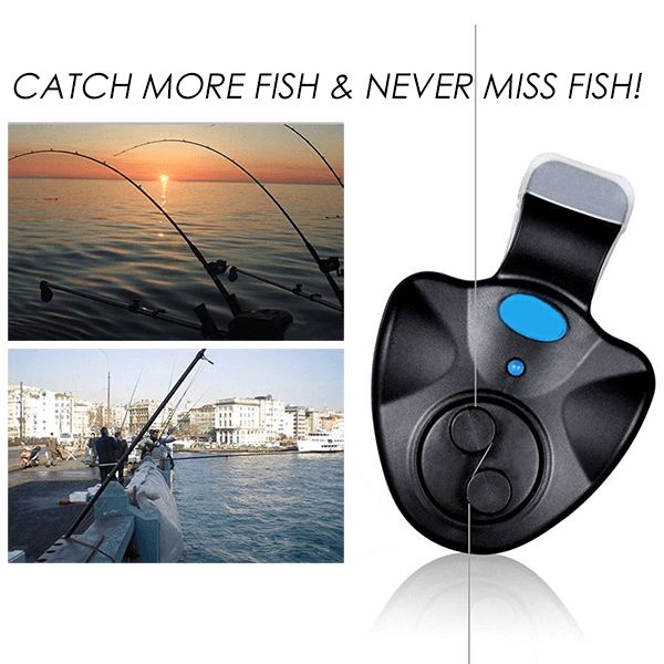 Universal Fishing Alarm with LED Light and Sound Alert for Fishing Rods