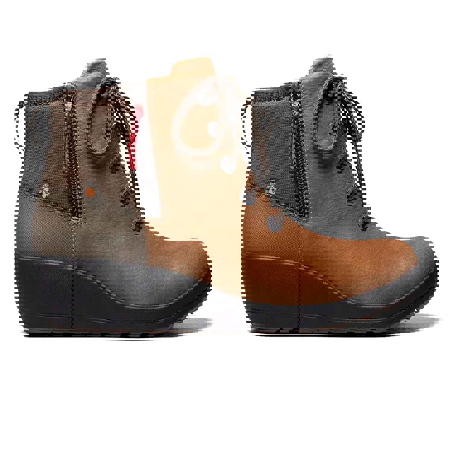 Bogs Vista Rugged Lace Waterproof Ankle Boot for Women - Cognac Multi