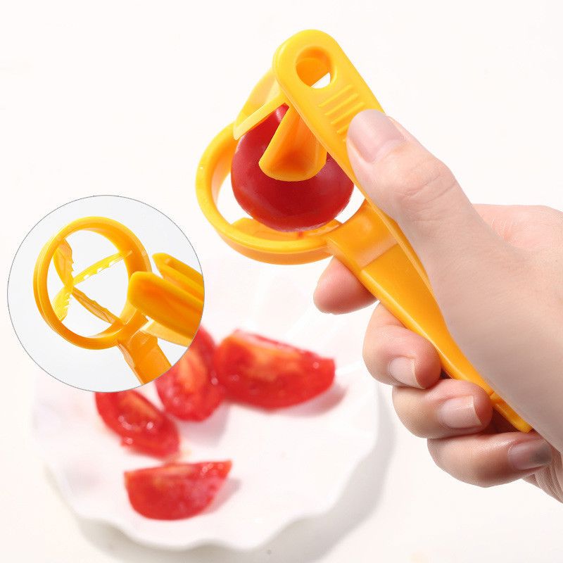 Tomato Slicer Cutter - Manual Kitchen Gadget for Fruits and Vegetables