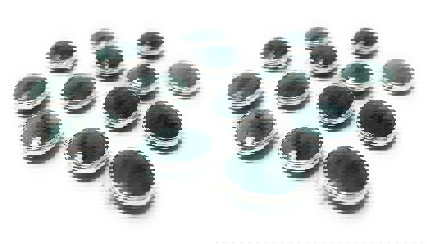 5Pcs Sterling Silver Emerald Gemstone Charms for DIY Jewelry Making - May Birthstone