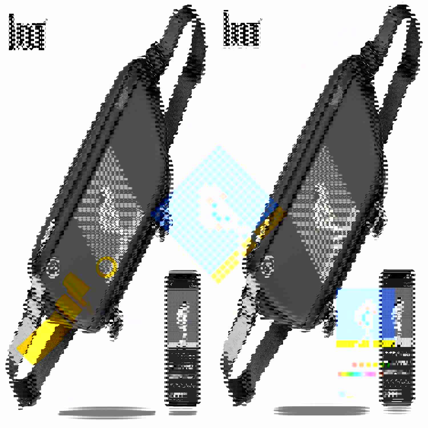 Divoom Pixel Sling Bag: Customizable Waterproof Fashion for Outdoor Adventures