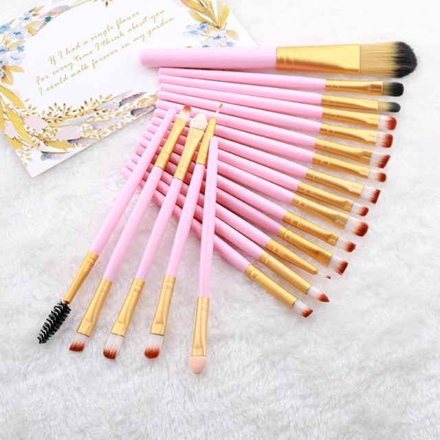 20/10/6 Pieces Makeup Brushes Set for Eye Shadow, Foundation, Powder, Eyeliner, Eyelash, and Lip Makeup