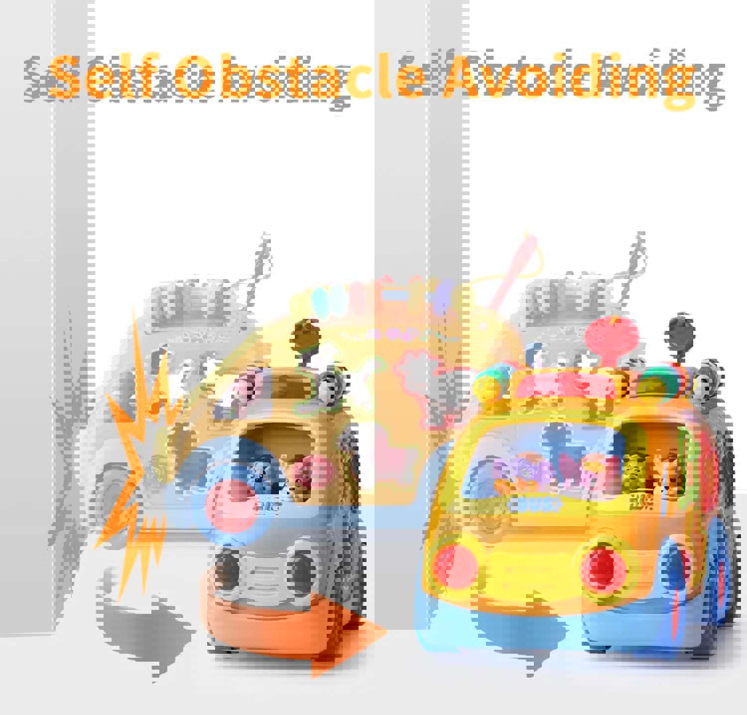 Electronic Musical Bus 3D Animal Matching Car Baby Sensory Toy