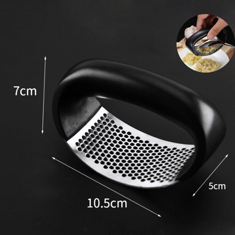 Stainless Steel Garlic Press - Easy to Use & Clean Kitchen Gadget
