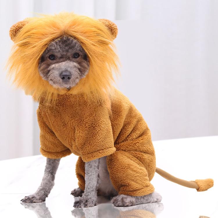 Cute Animal Shape Pet Clothes Cosplay Soft Texture Dogs Hooded Coat Costume Halloween Pets Supplies