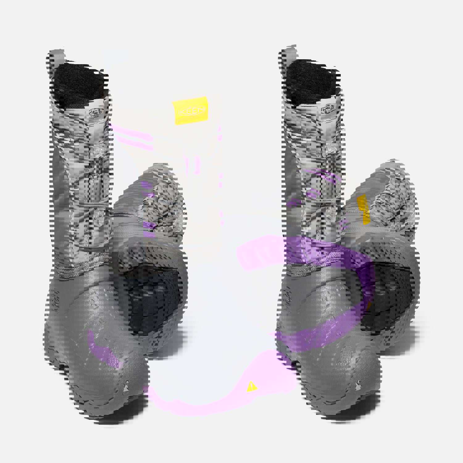 KEEN Kids Lumi Waterproof Boots - Steel Grey/Royal Lilac