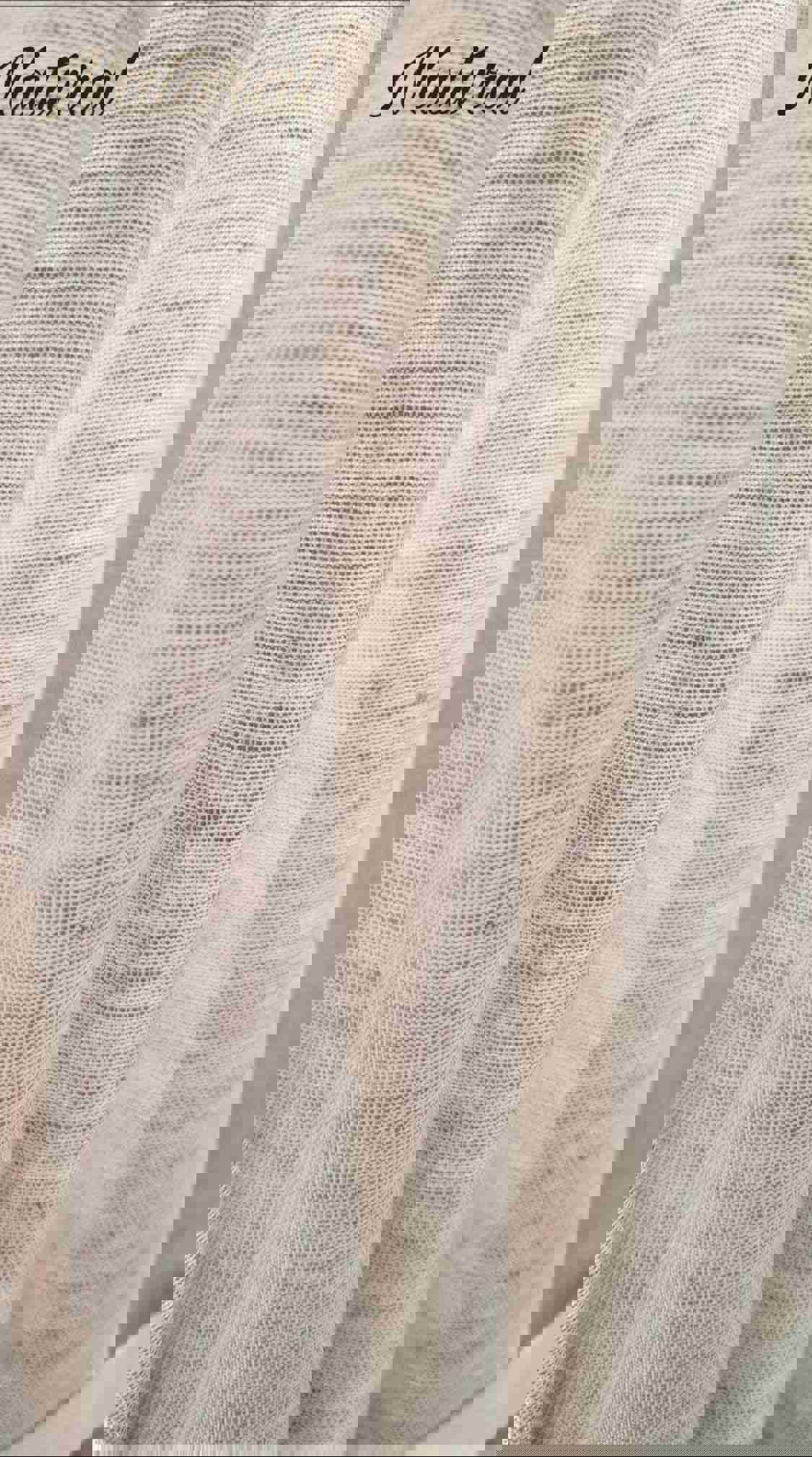 White Linen Sheer Curtain With Tabs Top - Unlined Sheer Curtain Panel