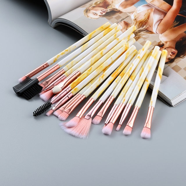 20/10/6 Pieces Makeup Brushes Set for Eye Shadow, Foundation, Powder, Eyeliner, Eyelash, and Lip Makeup