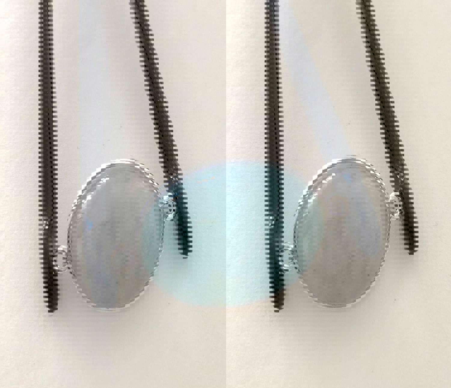 Handmade 925 Sterling Silver Aquamarine Bezel Connector for Jewelry Making