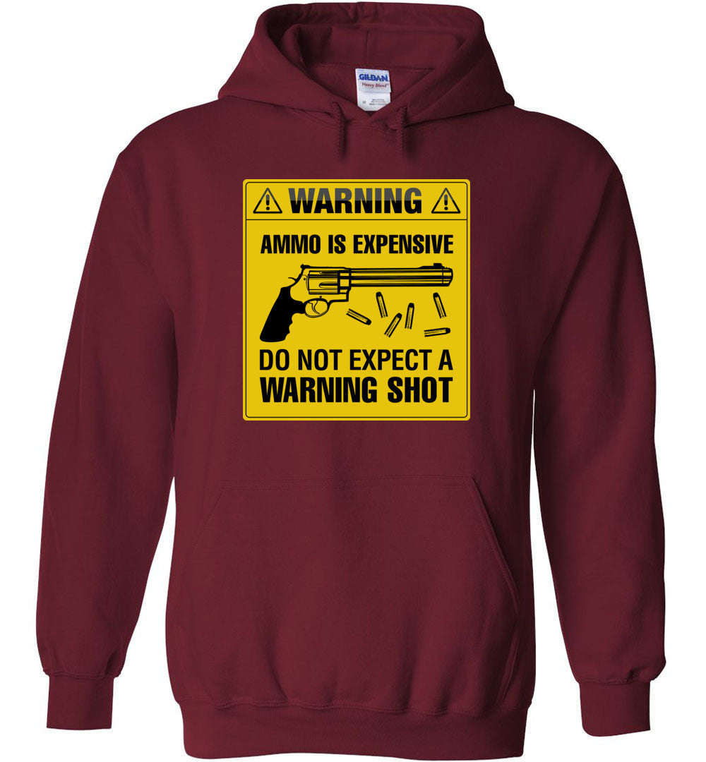 Do Not Expect a Warning Shot Mens Hoodie - Unique Gun Enthusiast Gift