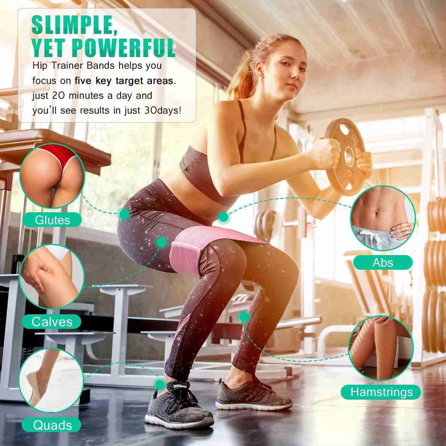 iGOKU Resistance Exercise Bands for Legs and Butt, 3 Pack (2019 Upgrade)
