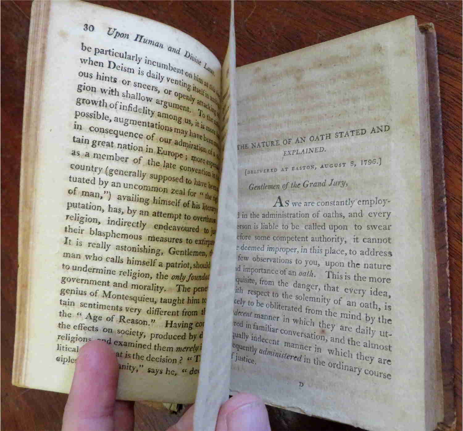 Charges and Extracts of Charges on Moral and Religious Subjects by Jacob Rush, 1804 Leather Book