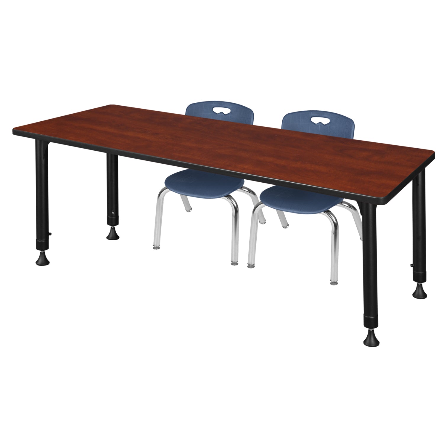 Kee Classroom Table and Chair Package - Adjustable Height Table with 2 Stackable Chairs