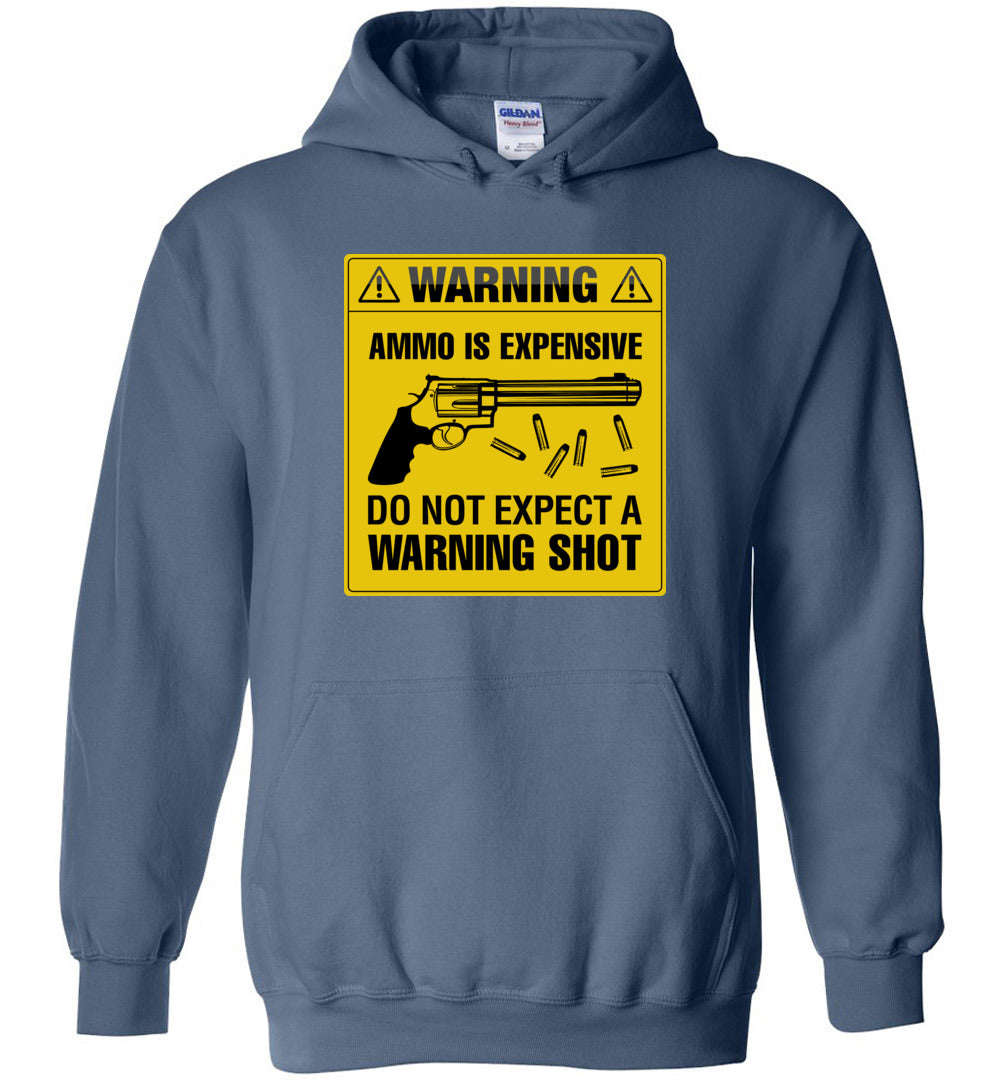 Do Not Expect a Warning Shot Mens Hoodie - Unique Gun Enthusiast Gift