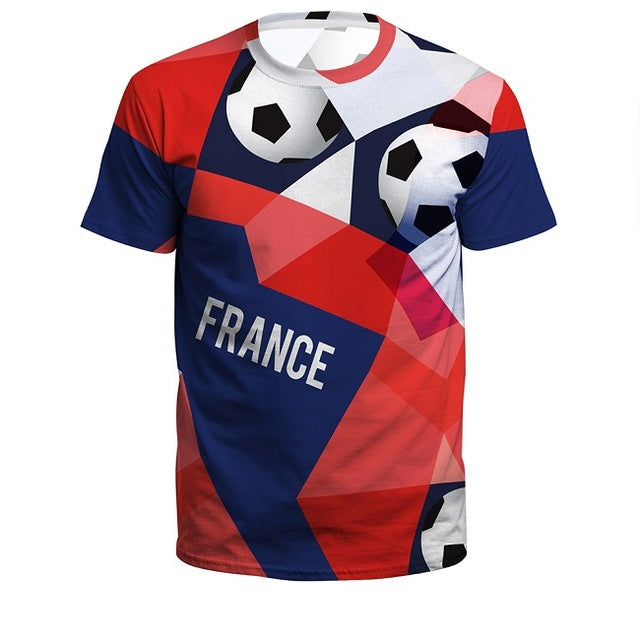 Summer Men/Women Croatia Football Jerseys 3D Printing Sport Tee Soccer Fitness Shirt