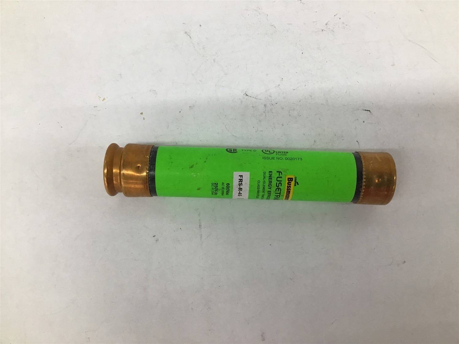 Bussmann Fusetron FRS-R-45 Energy Efficient Dual-Element 600V AC 250V DC Fuse