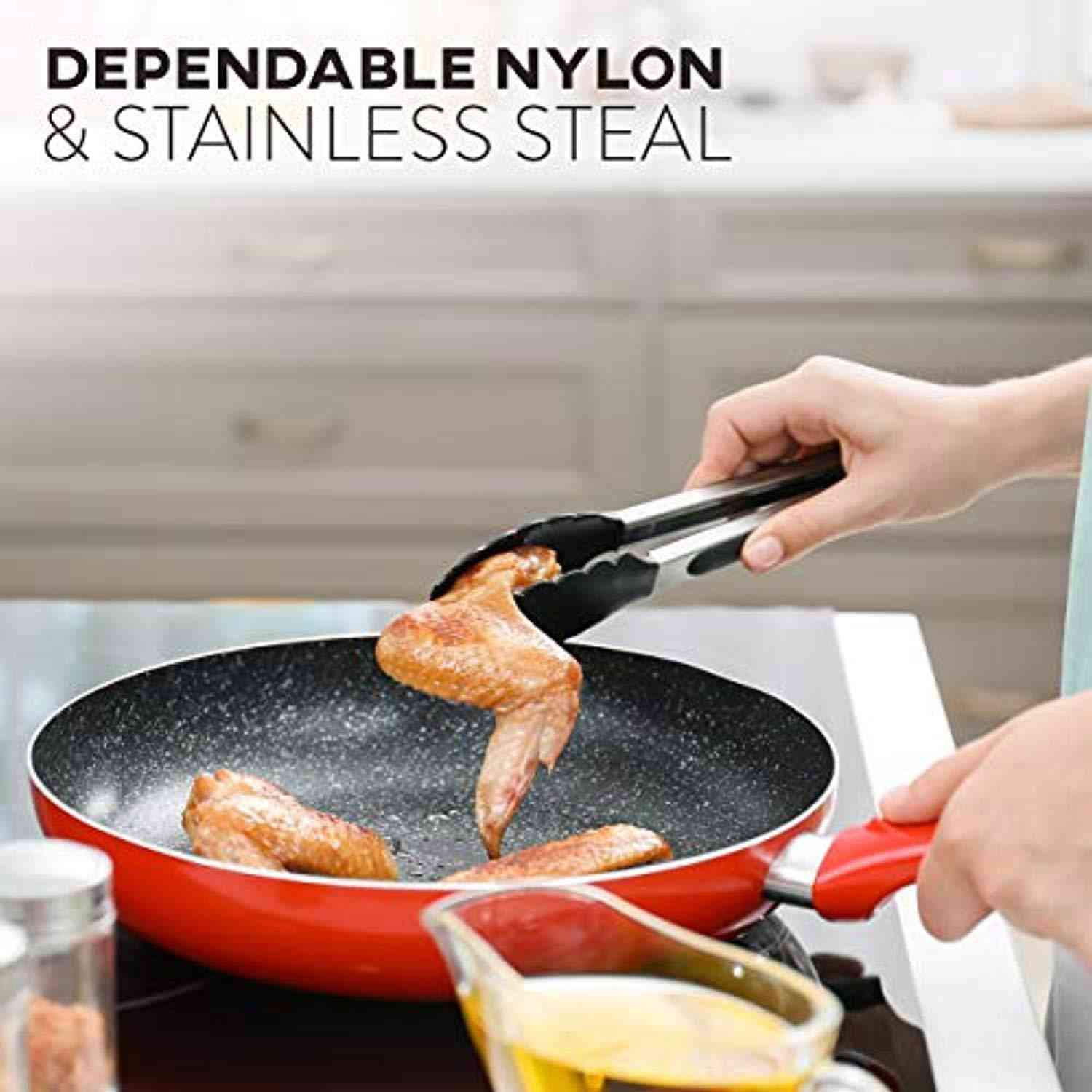 24-Piece Nylon Stainless Steel Kitchen Utensil Set - Non-Stick & Heat Resistant Cookware Collection