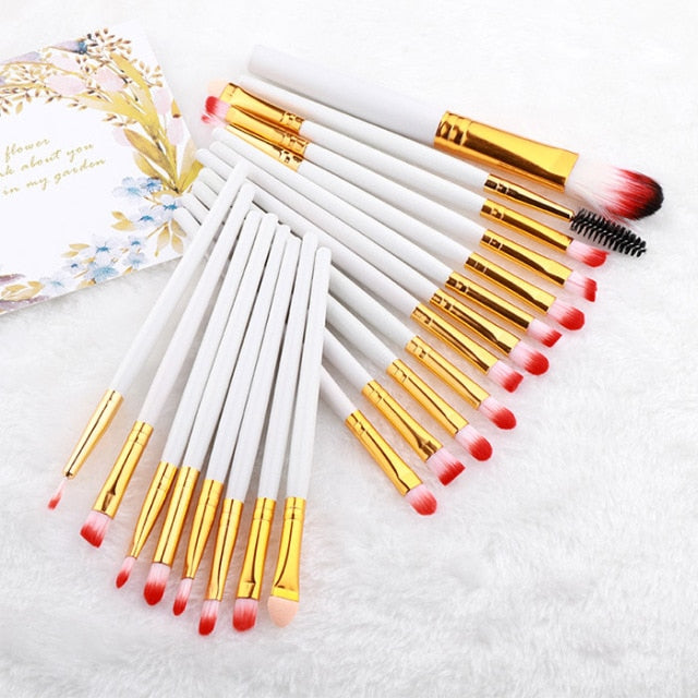 20/10/6 Pieces Makeup Brushes Set for Eye Shadow, Foundation, Powder, Eyeliner, Eyelash, and Lip Makeup