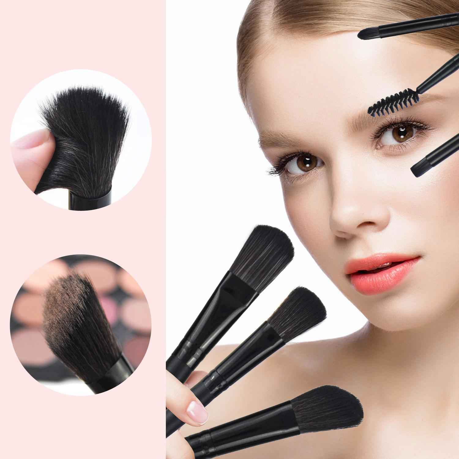 32-Piece Black Makeup Brush Set for Full Face Makeup Application