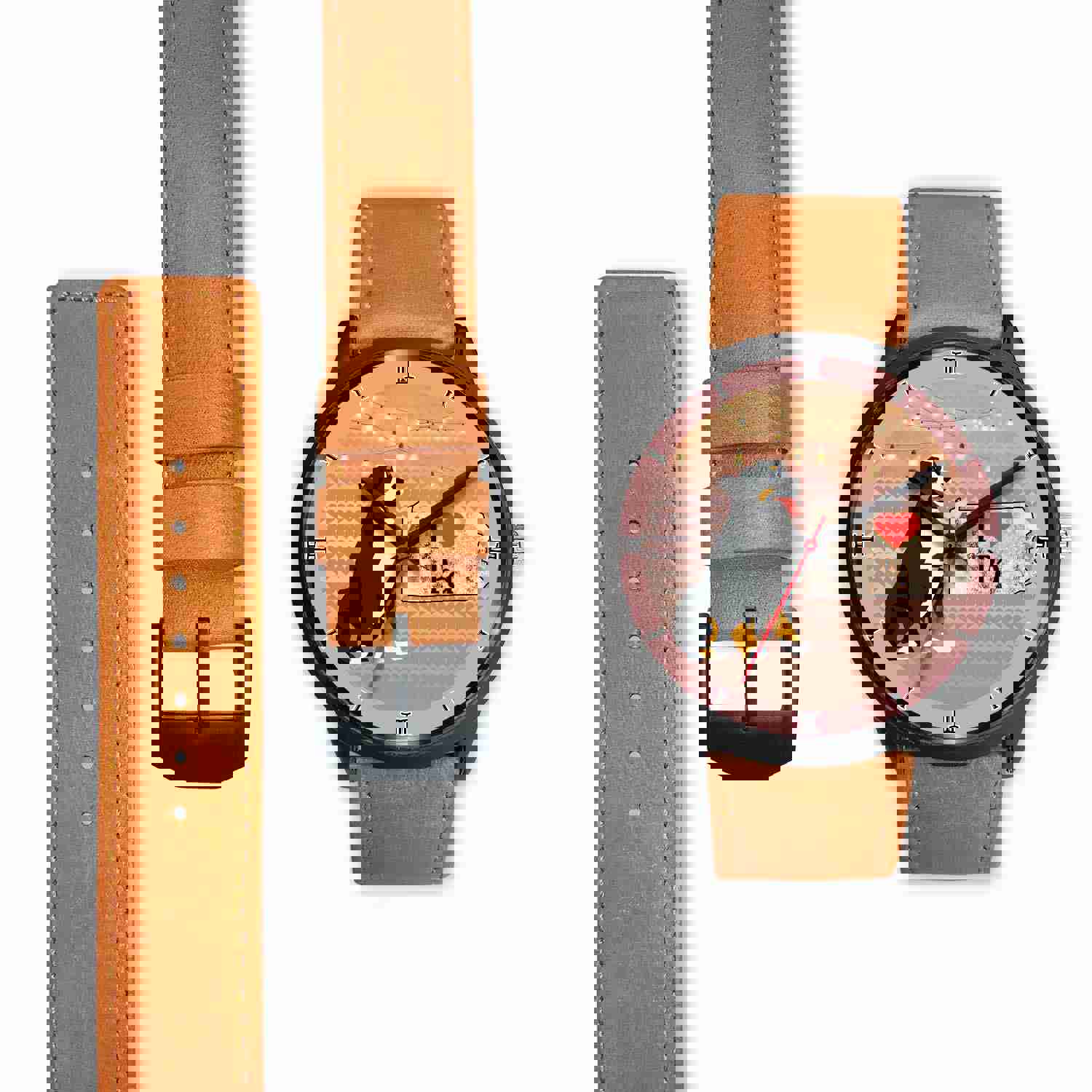 Bernese Mountain Dog Art Pennsylvania Christmas Special Wrist Watch