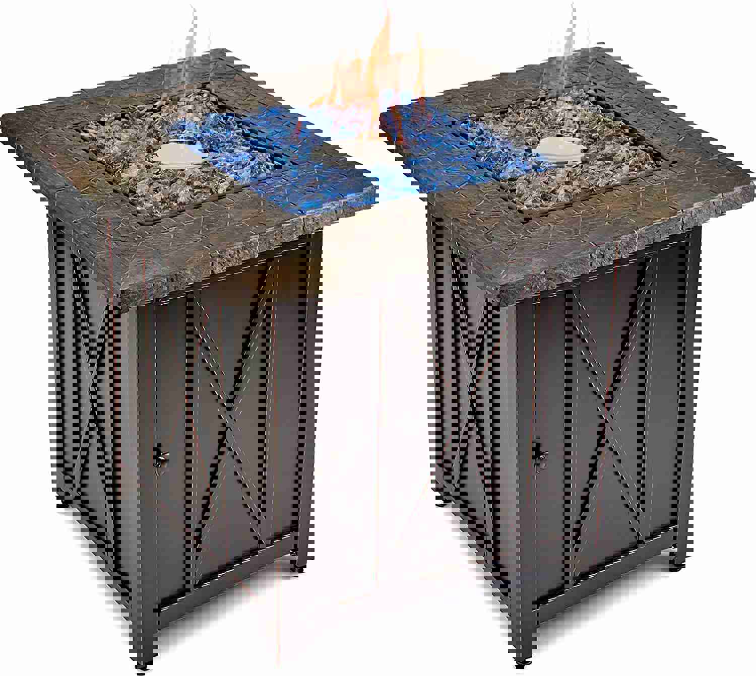 Endless Summer 30 Inch Square Propane Gas Outdoor Fire Pit Table