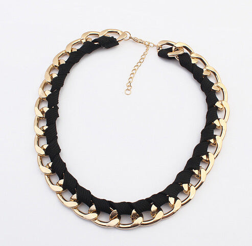 Match-Right 2015 New Arrival Fashion Jewelry Trendy Women Link Chain Short Choker Necklace