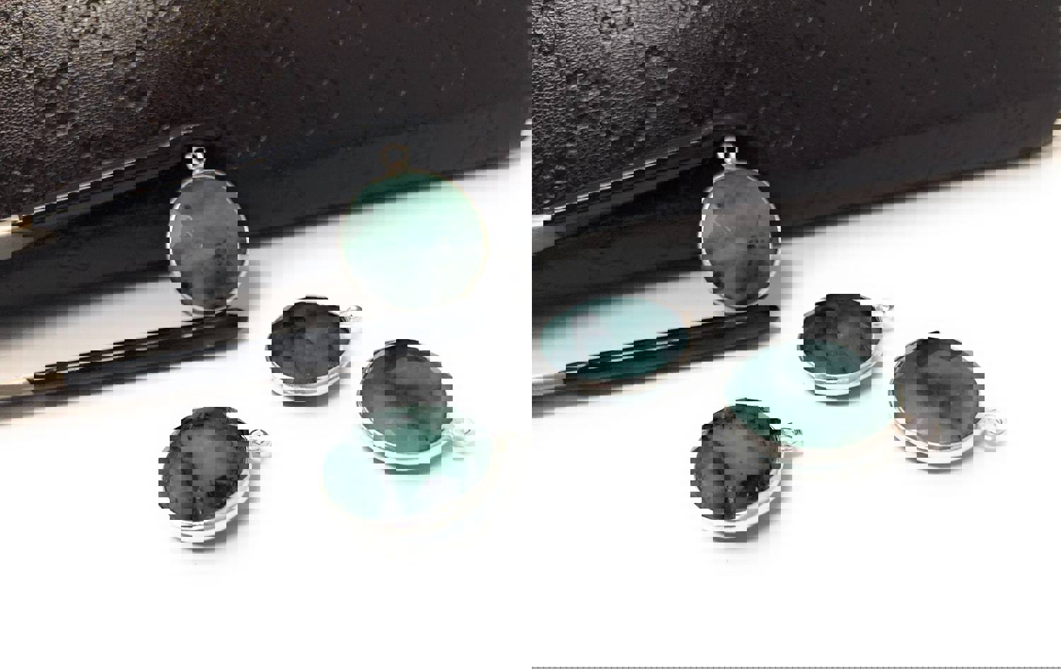 5Pcs Sterling Silver Emerald Gemstone Charms for DIY Jewelry Making - May Birthstone