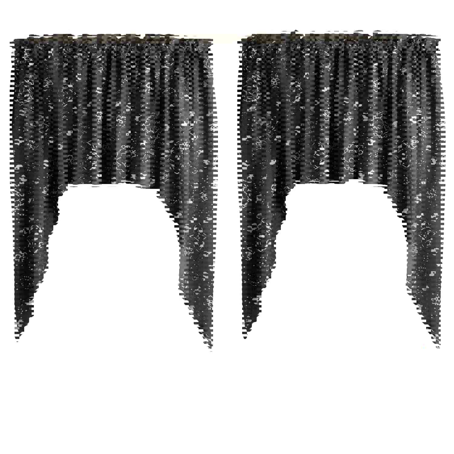 Swag Valance Cotton Floral Bandanna Paisley Print 58 Wide / 36 Tall