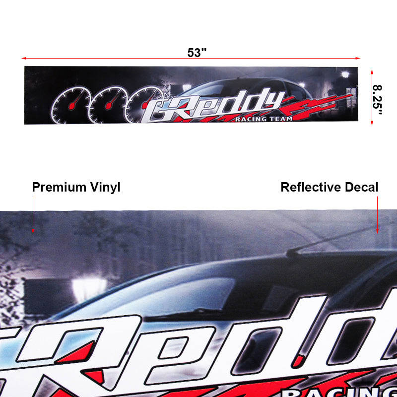 53 GREDDY Racing Windshield Non-Fading Vinyl Banner Decal Sticker for GTR WRX RSX FRS