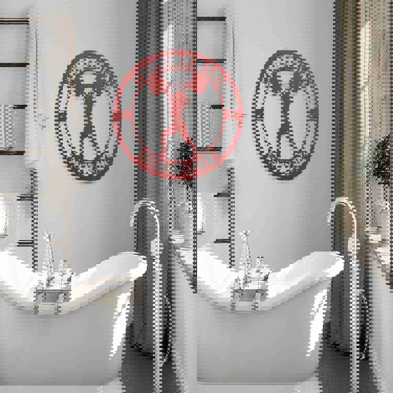 Fitness Lady Metal Wall Art - Custom Gym Decor