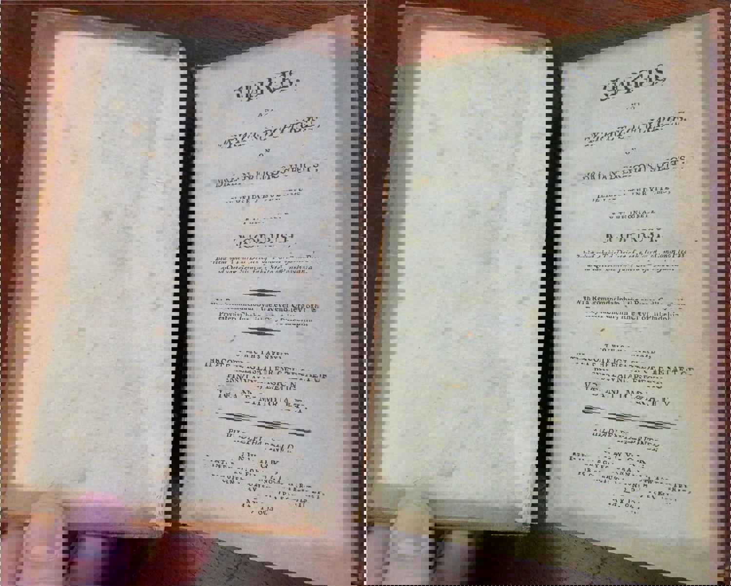 Charges and Extracts of Charges on Moral and Religious Subjects by Jacob Rush, 1804 Leather Book