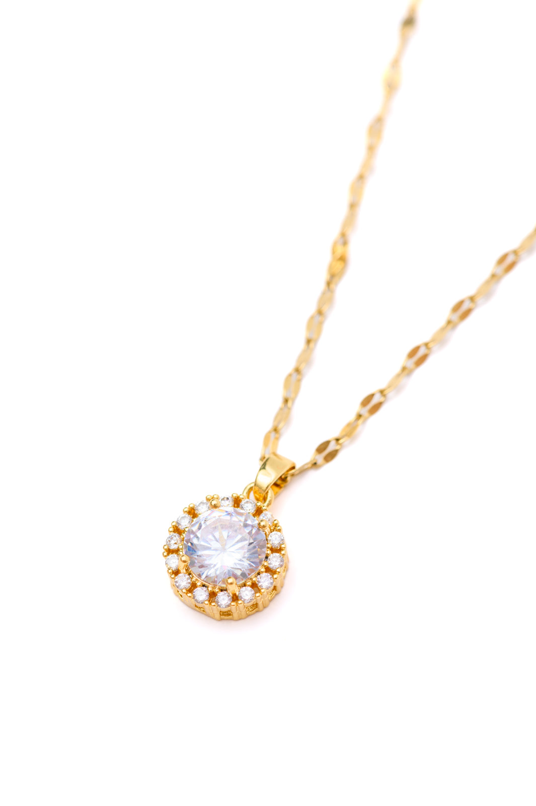 Bright Delight Pendant Necklace - Sparkling 18K Gold Plated Statement Piece