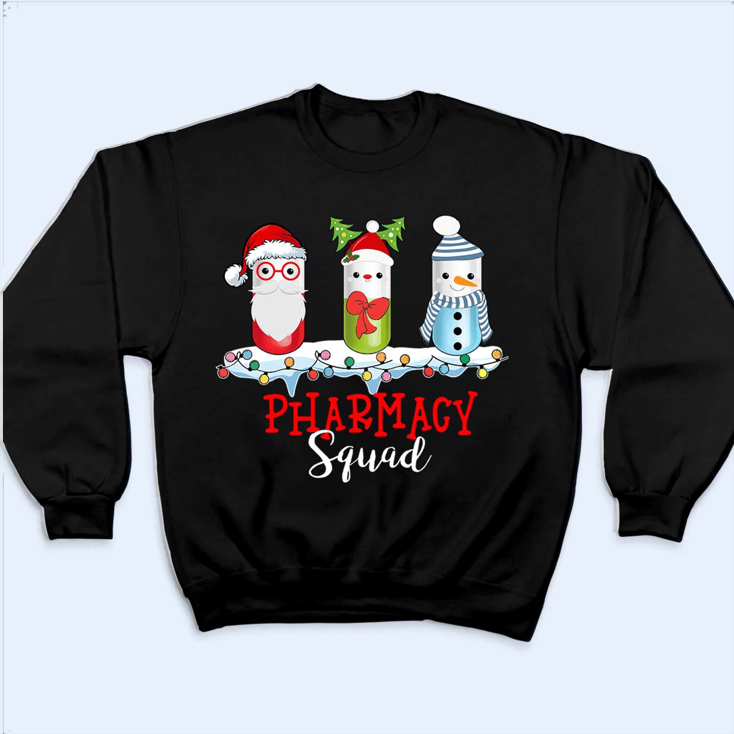Christmas Pills Squad - Personalized Custom T-Shirt for Nurse, CNA, Healthcare, RN - Funny & Loving Gift