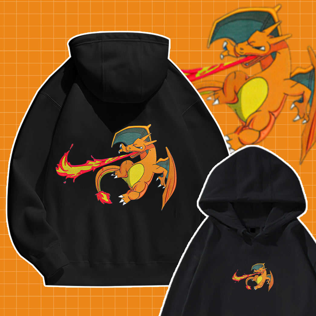 Charizard Simple Swoosh Custom 2-Side Printed Hoodie - Unisex