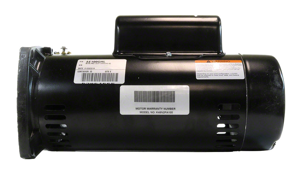 2 HP Pump Motor Square Flange 48Y - 1-Speed 1-Phase 230V Energy Efficient Full-Rated